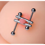 Enjoy some sensual nipple torment with the Twin Screws Nipple Press. Fit the cool, metal crossbars over their nipple and begin to tighten the screws.
