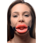 Excellent for sissy and bimbo play, this humiliating accessory will remind your partner that their primary function is oral sex!