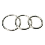 Simple in form, yet intended to be worn with purpose. These steel cock rings are as elegant as they are strict. There is no give here!