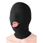 Enclose your slaves head in this stylish black hood.