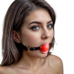 Standard Sized Silicone Ball Gag with Leather Strap Keep them salivating for more with these smooth ball gags.