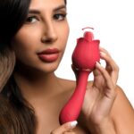 This Regal Rose vibrator offers both oral simulating pleasure as well as G-spot targeting stimulation!