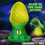 Image of Eye of the Dragon Silicone Butt Plug - Green