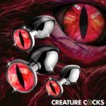 Image of Sinister Eyes Red Eye Metal Butt Plug Set