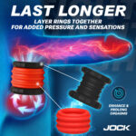 Image of 2-in-1 Silicone Cock Ring - Red