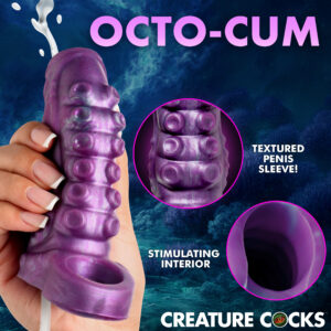 Tentacle Squirting Silicone Penis Enhancer - Purple